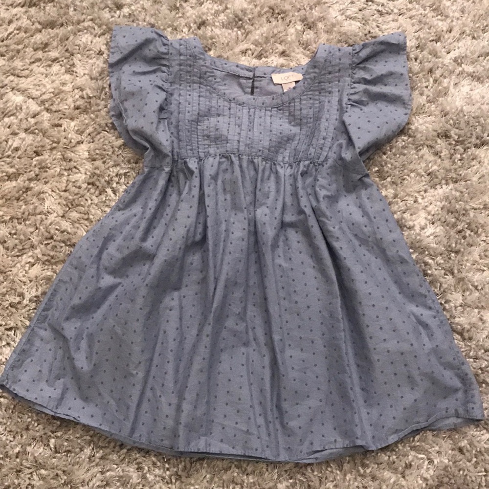 Ann Taylor LOFT flutter sleeve shirt M